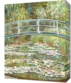 Obraz 40x50cm Bridge over a Pond of Water Lilies, Monet Vintage