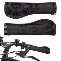 CHWYTY ROWEROWE GRIPY RĄCZKI DO ROWERU WYGODNE ANTYPOŚLIZGOWE 2SZT CZARNE