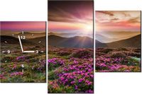 60CM 90 ZEGAR 3 ELEM PIĘKNY KRAJOBRAZ ŚCIENNY