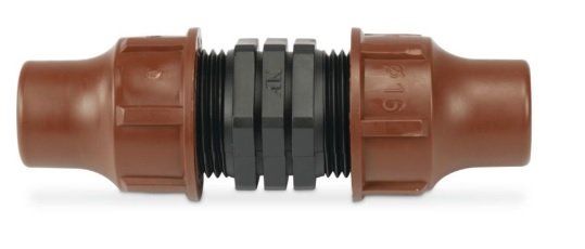 Łącznik węża PP 16 mm lock brązowy type BF-12 lock zdjęcie 1