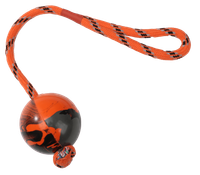 Zabawka dla psa gumowa twarda piłka na sznurze 30cm UNIQ PETS