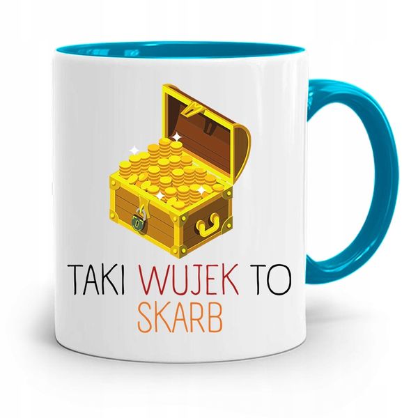 Kubek Błękitny Dla Wujka Taki Wujek To Skarb Z Nadrukiem Ze Zdjęciem zdjęcie 1