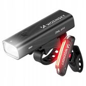 LAMPKA ROWEROWA MOCNA OŚWIETLENIE ROWEROWE PRZÓD I TYŁ ZESTAW LED