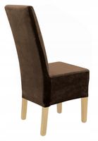 Pokrowiec Na Krzesło Xxl Kakaowy Brąz Welur Elastyczny [21Rb]