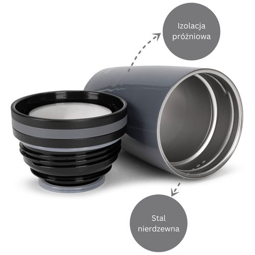 KUBEK TERMICZNY TERMOS BUTELKA BIDON NA KAWĘ HERBATĘ SZCZELNY 320ml KAMILLE na Arena.pl