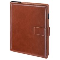 notes notatnik brązowy a4 w linię z wymiennym wkładem 200 stron drops