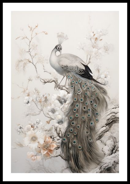 Plakat 40x60cm Pawia Gracja zdjęcie 3