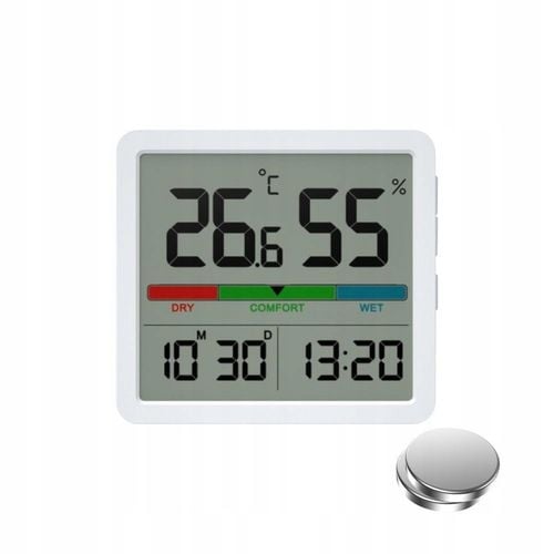 STACJA POGODOWA MANTA BEZPRZEWODOWA TERMOMETR HIGROMETR ZEGAR DATA na Arena.pl