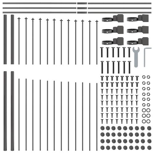 Ogrodzenie Ogrodowe Szary 340 x 175 cm na Arena.pl