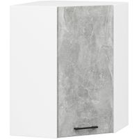 WISZĄCA SZAFKA KUCHENNA NAROŻNA OLIWIA W 60/60cm H720 BIAŁA / BETON