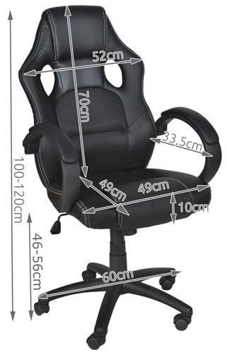 Fotel biurowy sportowy basic - czarny na Arena.pl