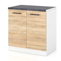 Szafka Kuchenna Stojąca Z Blatem Modułowa 80cm Spremium Dąb Sonoma