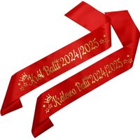 Zestaw szarf Król i Królowa Balu 2024/2025 - czerwone