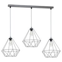 LAMPA wisząca BASKET 7217 Milagro metalowa OPRAWA listwa ZWIS druciane klatki loft szare
