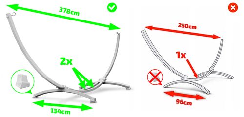 Stelaż na hamak biały 2w1 + hamak + krzesło brazylijskie na Arena.pl