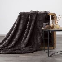 Koc 150x200 NINA stalowy flanelowy miękki ciepły i puszysty efekt 3D