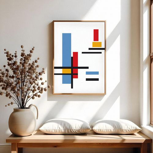 Plakat cyfrowy do wydruku geometria mondrian na Arena.pl