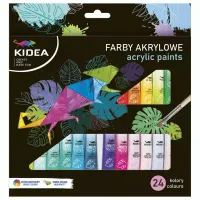 Farby akrylowe 24 kolory 6ml w tubce Derform Kidea Wb