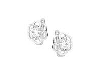 RODOWANE KOLCZYKI GWIAZD KWIATKI CYRKONIE SREBRO