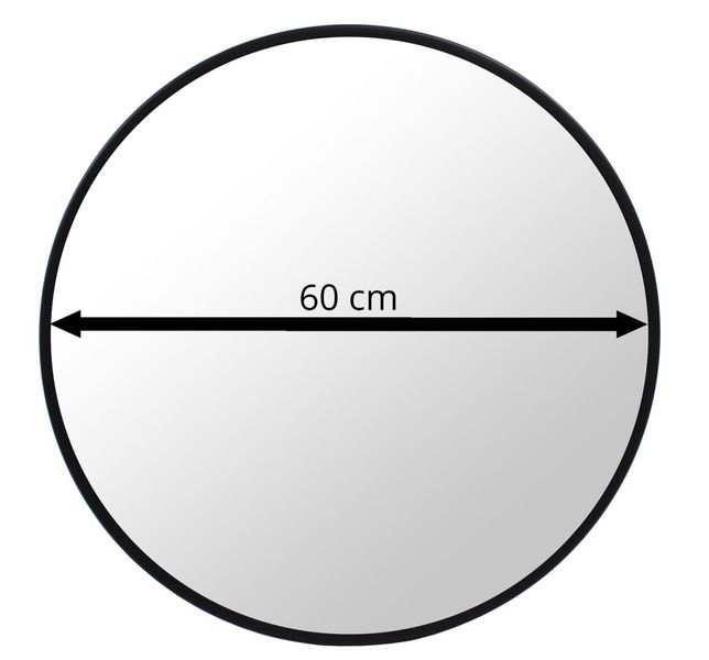 Lustro 60cm czarna rama zdjęcie 2