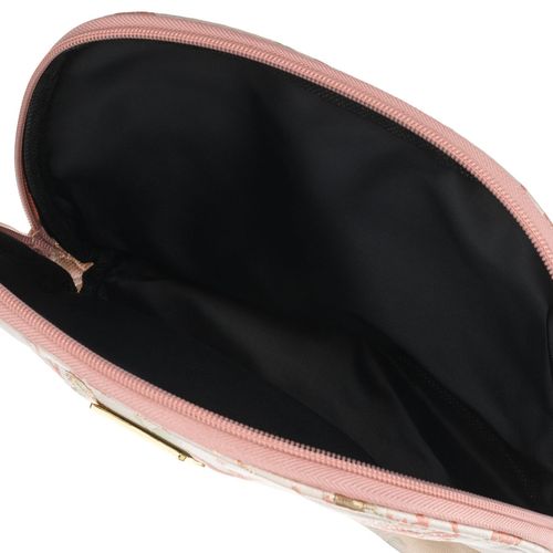 kosmetyczka podróżna z materiału syntetycznego w różowo-beżowym kolorze na Arena.pl