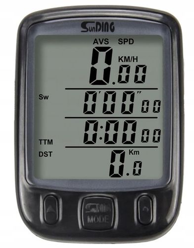 Licznik Rowerowy Na Rower Podświetlany Prędkościomierz Przewodowy + Uchwyt na Arena.pl