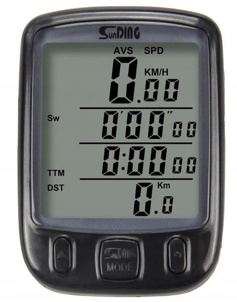 Licznik Rowerowy Na Rower Podświetlany Prędkościomierz Przewodowy + Uchwyt zdjęcie 2