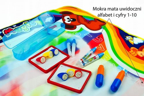 DUŻA MATA WODNA DO MALOWANIA PISAKAMI WODNYMI MATA 100x80 PIECZĄTKI PISAKI na Arena.pl