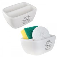 Organizer do zlewu na gąbkę i zmywak biały - Yoka