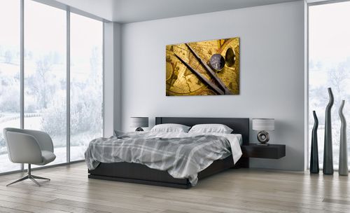 Obraz Na Płótnie - Mapa Kompas - 120X80 Cm - Aa120X80-0146 na Arena.pl