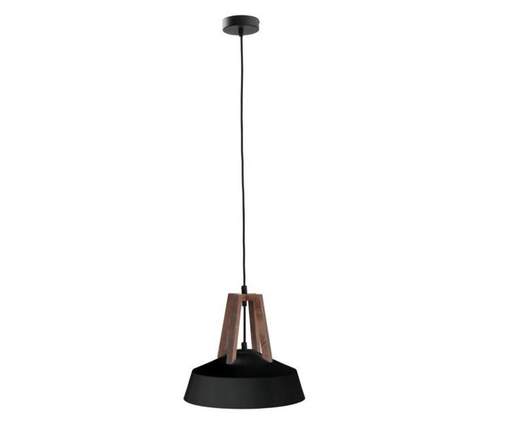 Lampa wisząca 1xE27 TRIX BLACK/BROWN zdjęcie 1