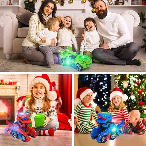 AUTO ROBOT DINOZAUR ZMIENIA JEŹDZI GRA ŚWIECI LED na Arena.pl