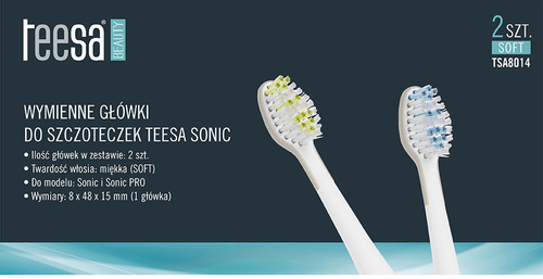 Główki do szczoteczek TEESA SONIC /SONIC PRO soft na Arena.pl