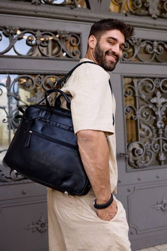 gustowna torba na laptopa do 14 cali wykonana ze skóry ekologicznej na Arena.pl