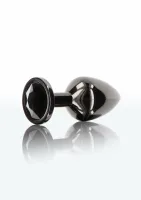 taboom butt plug with diamond jewel l czarny kryształ aluminium