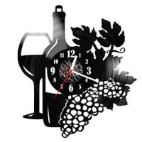 Zegar ścienny z płyty winylowej Wino 1342.14
