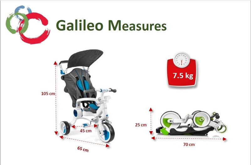 Trójkołowy Wózko-Rowerek Galileo4kids Strollcycle ZIELONY na Arena.pl