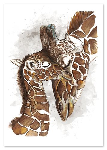 Plakat żyrafa żyrafy plakaty dla dziecka 70x100 cm na Arena.pl