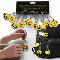 12x BRELOK ZAWIESZKA NA PREZENT DO KLUCZY UPOMINEK BUZIA BUŹKA EMOJI 12szt