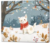 Obraz 100x90cm Śnieżny Kompan