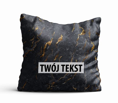 Poduszka Dekoracyjna MARMUR  z Twoim napisem M16 na Arena.pl