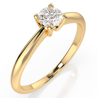 pierścionek z żółtego złota 585 z diamentem (brylantem) 0,3 ct lab
