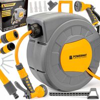 AUTOMATYCZNY BĘBEN ZWIJACZ NA WĄŻ OGRODOWY NAŚCIENNY ZWIJAK 1/2 20m