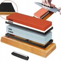 KAMIEŃ WODNY OSTRZAŁKA OSEŁKA DO OSTRZENIA NOŻY KUCHENNYCH ZESTAW 400-8000