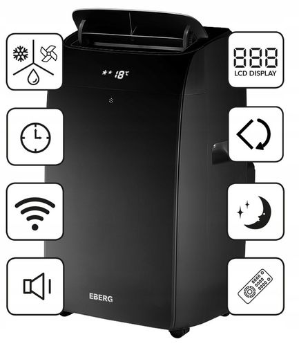 Klimatyzator przenośny ELIO 3,5kW osuszacz 40l WiFi + uszczelka ClimaLock na Arena.pl