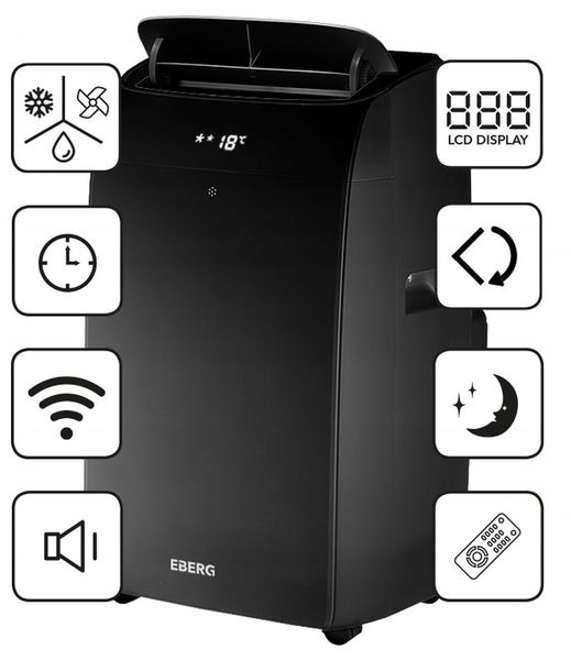 Klimatyzator przenośny ELIO 3,5kW osuszacz 40l WiFi + uszczelka ClimaLock zdjęcie 13