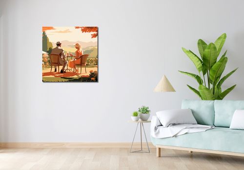 Obraz 70x70cm Retro Randka na Arena.pl