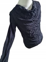 ELEGANCKA BLUZKA KOSZULOWA DŁUGI RĘKAW LEJĄCA CZARNA TRUSSARDI ROZ. 42 XL
