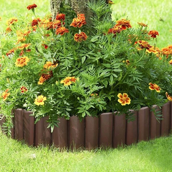 Palisada Ogrodowa Paliki Brąz 16,2 m Border Płotek zdjęcie 11