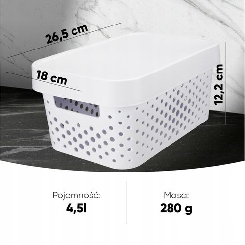 Curver Pojemnik Pudełko Z Pokrywką 4,5 L Biały na Arena.pl